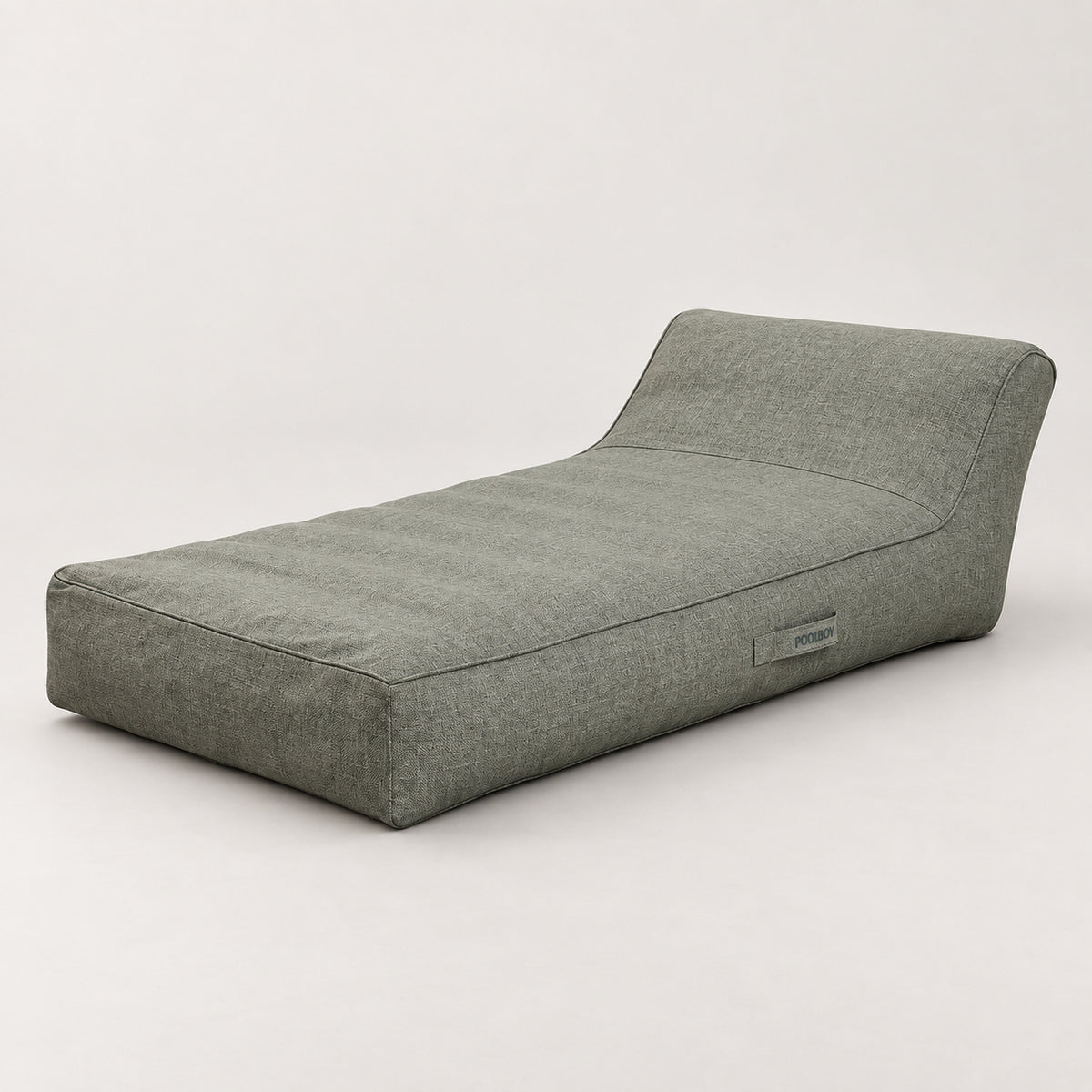 Poolboy Floata-Long in Mist grey, three-quarter view.