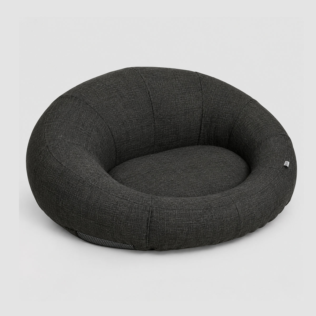 Poolboy Floata-Round in Dusk charcoal, three-quarter view.