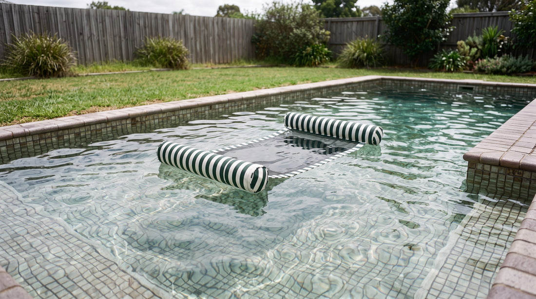 Poolboy Sinka-Bit floating hammock on a pool