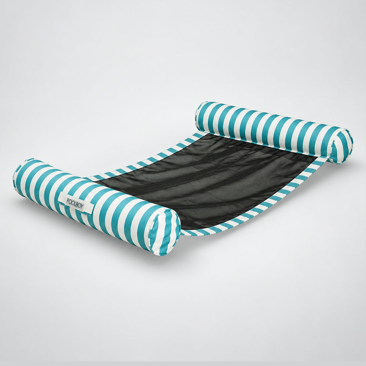 Poolboy Sinka-Bit in Blue and White stripe, three-quarter view.